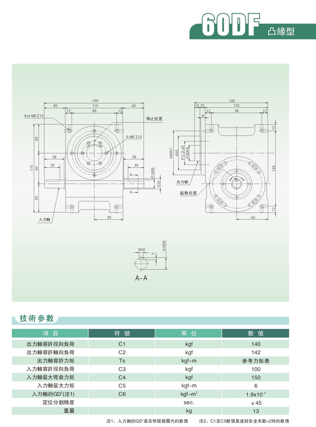 凸輪分割器廠家圖紙